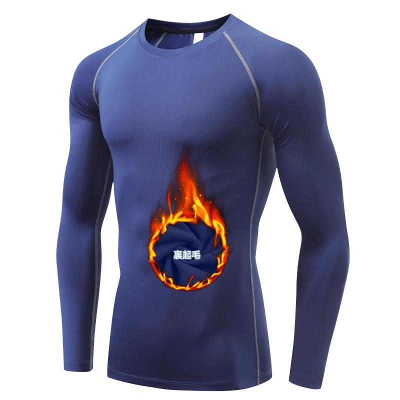 [Barifall] コンプレッションウェア メンズ 長袖 アンダーシャツ パワーストレッチ スポーツインナー 裏起毛 [吸汗 速乾 通気 ]