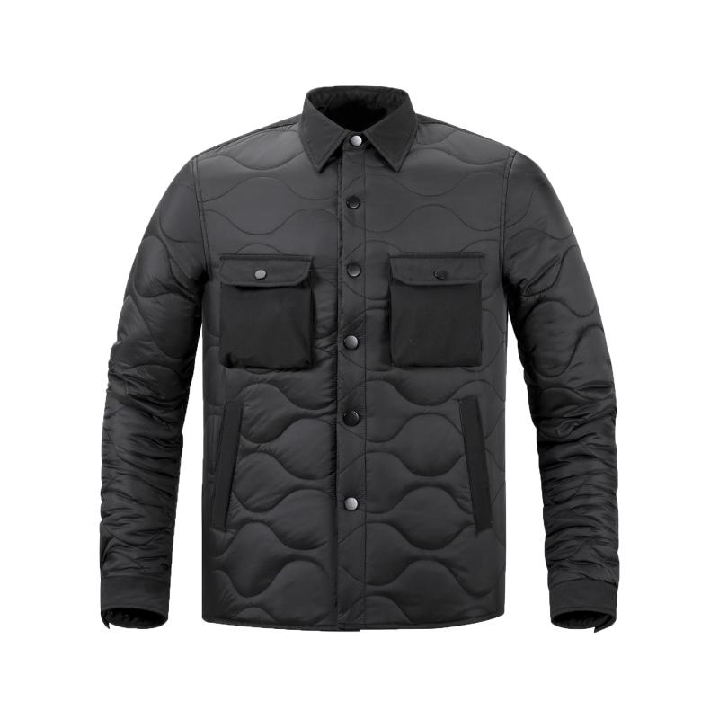 [FOMANSH] メンズ ダウンジャケット 綿入れ ジャケット スタンドカラー ノーフード...