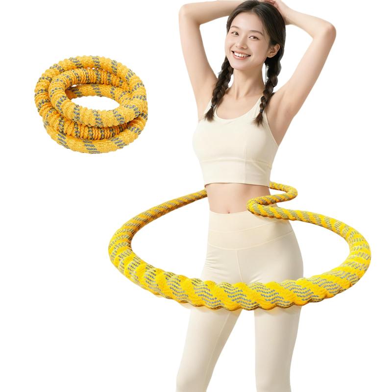 PetSumu ソフトフラフープ 静音 ダイエット用 フラフープ スプリング式 1.4kg 周囲長190cm 折りたたみ可能 男女兼用 ウエスト 背中 脚 胸 室内 有酸素運動 落ちない 全身トレーニング
