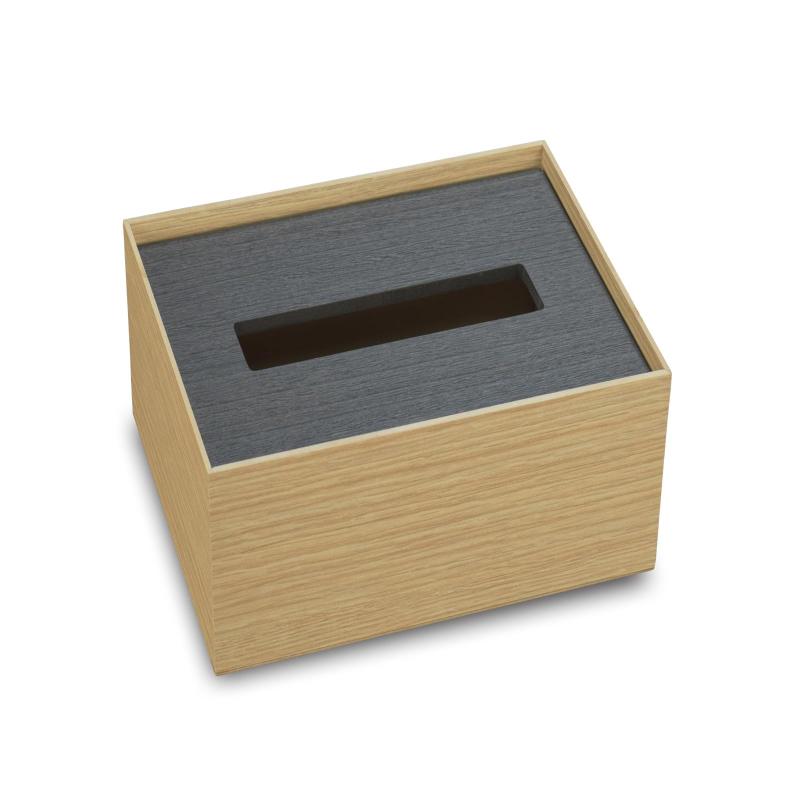 タツクラフト バスク ティッシュボックス スクエア M 木製 黒 北欧 ブラック 車 収納 木目 大きい 橋本達之助工芸 日本製
