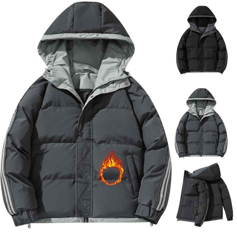 [Kayiyasu] ダウンジャケット メンズ フード付き 冬服 厚手 アウター 中綿ジャケット 防 ...