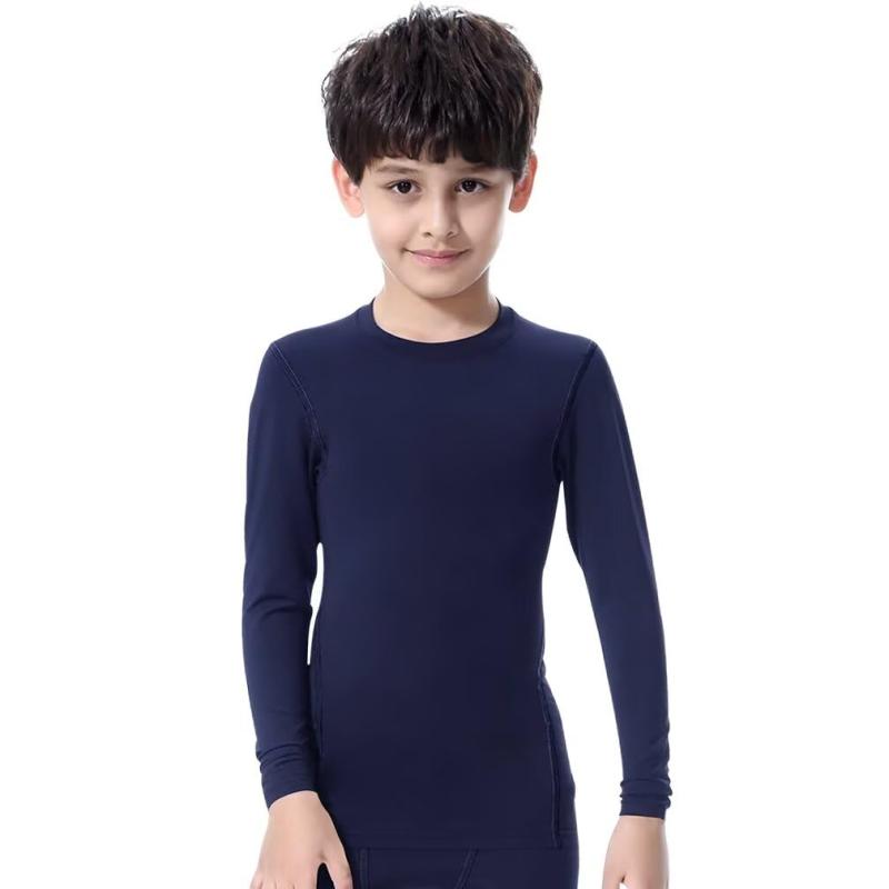 [Muxuryee] アンダーシャツ ジュニア 野球 長袖 スポーツインナー キッズ サッカー インナーシャツ コンプレッションウェア アンダーウェア スキー ウェア テニスウェア 吸汗速乾 子供用 1019