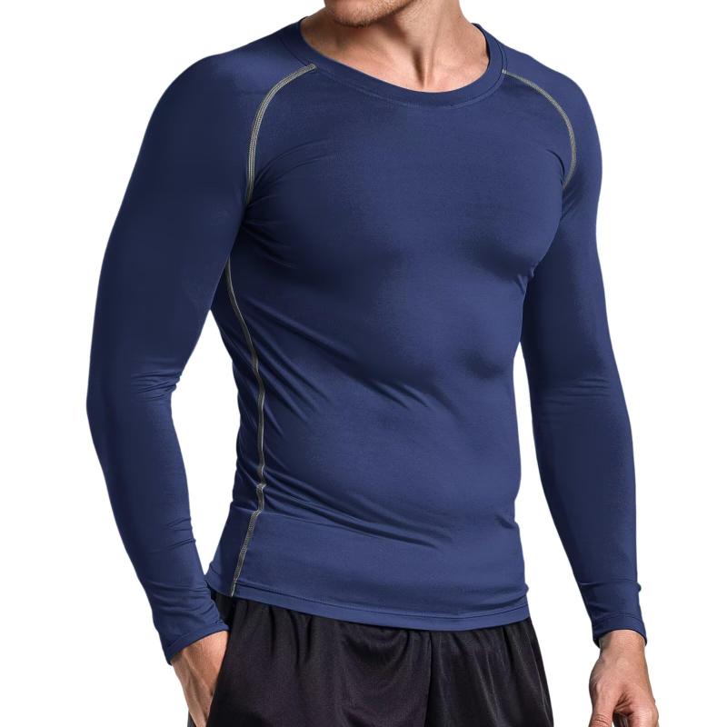 [Avcwrit] アンダーシャツ 野球 スポーツインナー メンズ 長袖 丸首 丸首 コンプレッションウェア トップス 吸汗速乾 消臭 接触冷感 UVカット