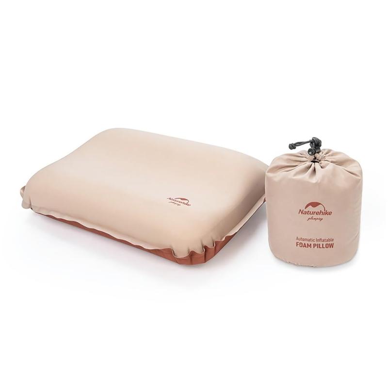 Naturehike 自動膨張式エアスポンジ枕快適性軽量化携帯枕収納袋付きコンパクトアウトドアキャンプトラベル車中泊事務室