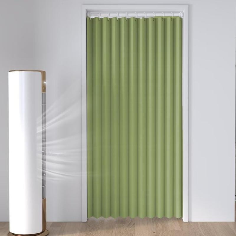 GMUMU 間仕切りカーテン のれん 断熱保温 1cmオーダー可 おしゃれ アコーディオンカーテン 防音 冷気 間仕切り パタパタカーテン 無地 形状記憶 部屋 目隠し 遮光遮像 シャワーカーテン 防水
