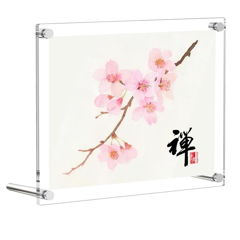 フレーム おしゃれポスターフレーム 金具・吊り下げ紐付 展示ピクチャー、寄せ書き、絵画、賞状、サイン色紙用 横縦置き