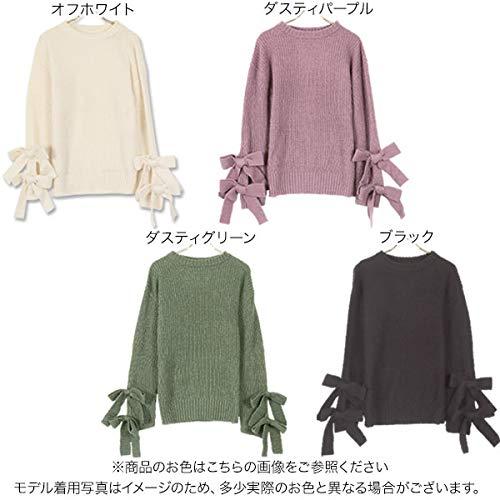 [神戸レタス] リボンスリーブゆるニットトップス [C5021]