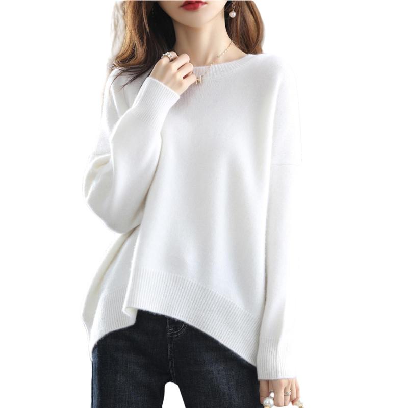 [ZeoYoee] セーター レディース 秋冬 ニット レディース 長袖 トップス プルオーバー クルーネック 薄手 重ねる着 ゆったり 大きいサイズ きれいめ 暖かい おしゃれ 着痩せ 無地 可愛い カジュ