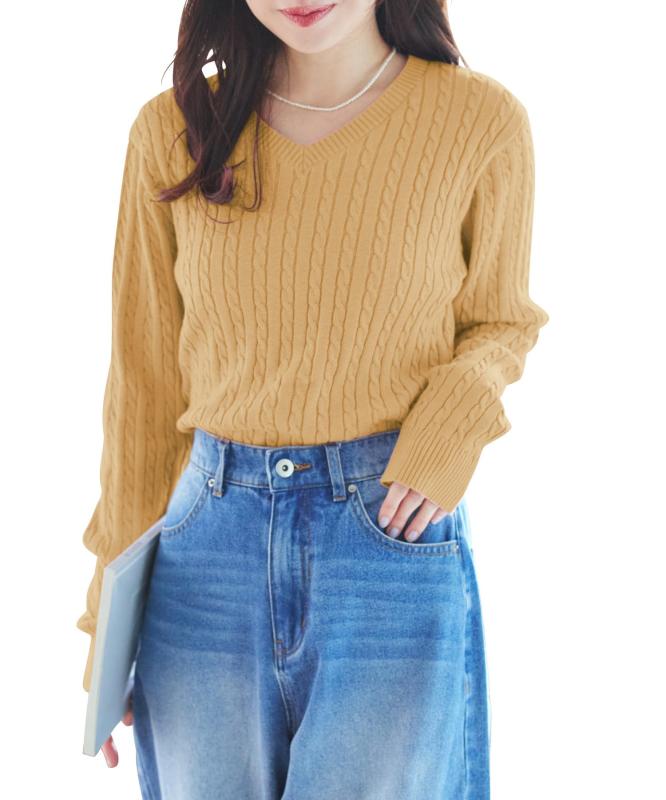 [神戸レタス] セーター ニット レディース ケーブルニット トップス 冬服 春服 ケ...
