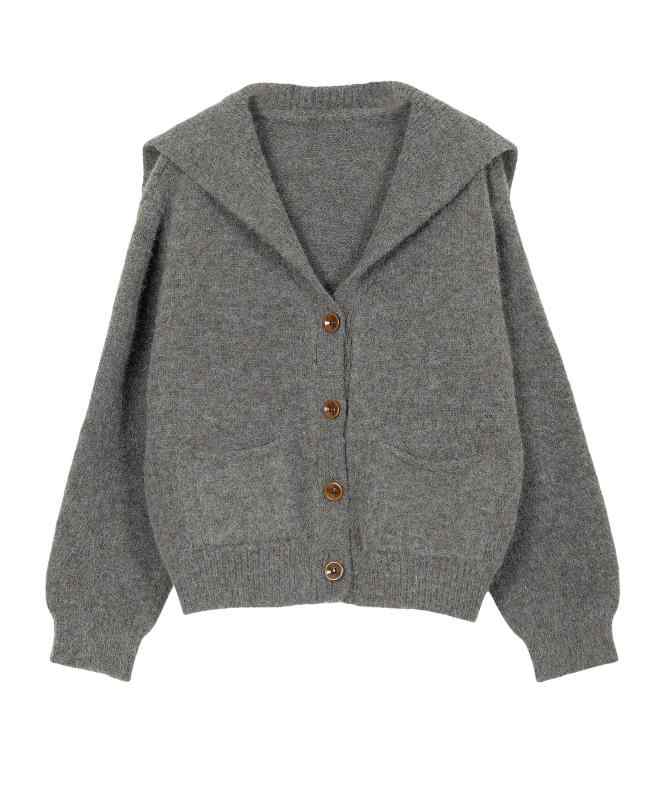 [神戸レタス] ワイドカラー ニット カーディガン レディース 秋 冬 秋服 冬服 ニッ...