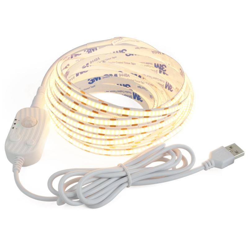 prendre COB テープライト 人感センサー 明暗センサー USB 自動点灯 常時点灯 調光 両面テープ カット バックライト テレビ モニター フットライト 高輝度 180° PR-COBTAPE(3.0)