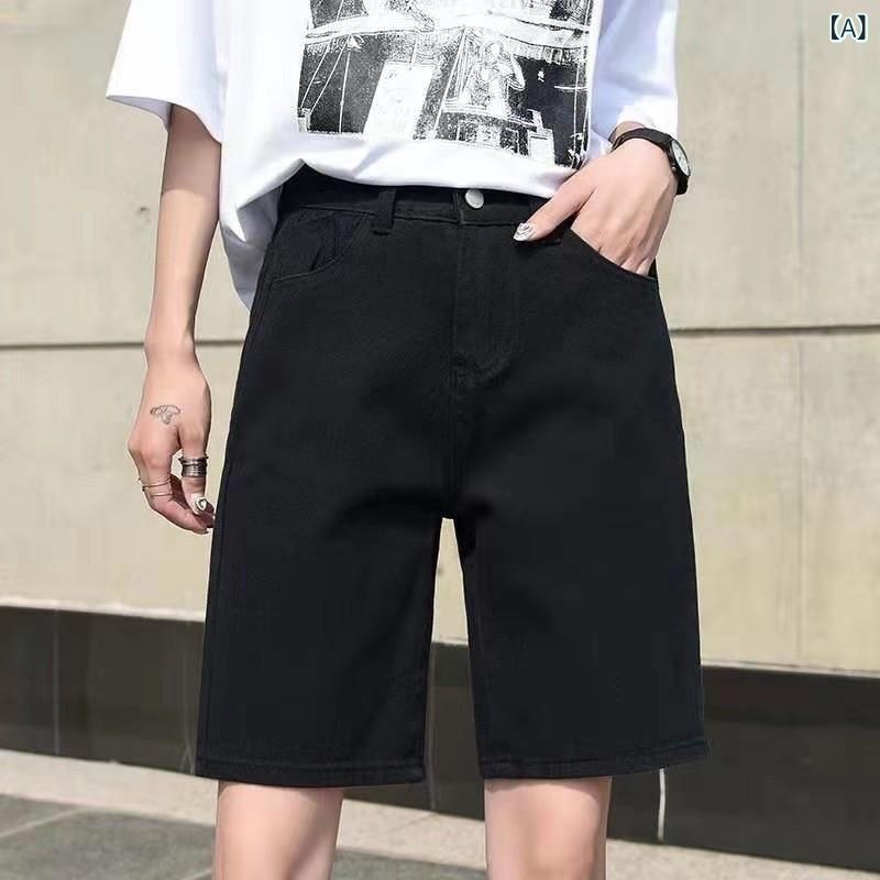 ハーフパンツ レディース デニムパンツ 五分丈 ジーンズ ジーパン 半ズボン 高腰 ...