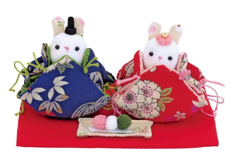 オリムパス製絲 かわいいひなまつり ちりめんうさぎ雛 (ぬいぐるみ) PA-660(3.0)