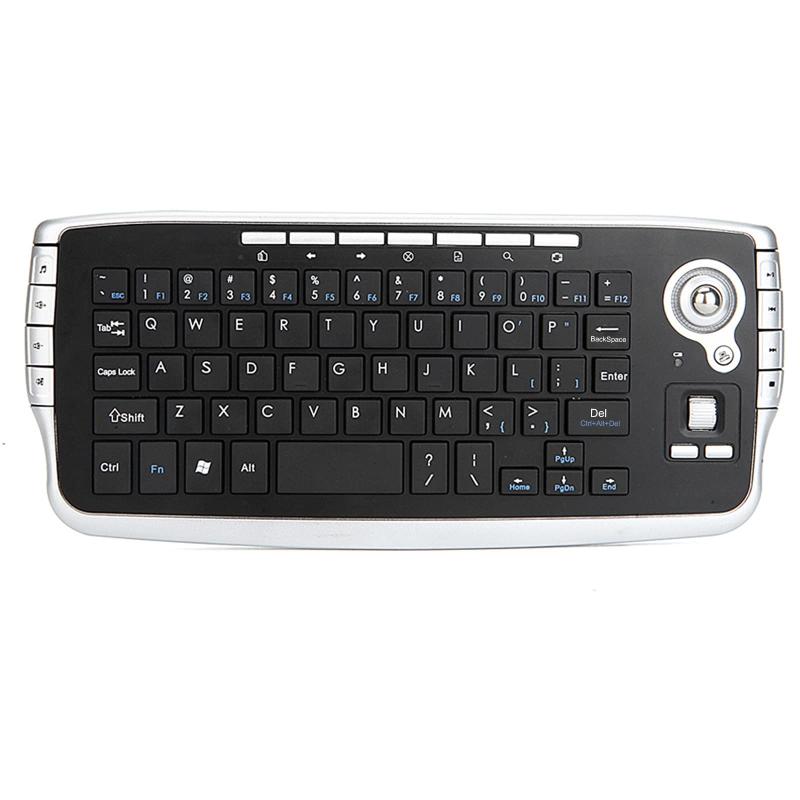 Snsowed E30 2.4GHzキーボード（トラックボール付き）マウススクロールホイールリモコン（Android TV用）BOXスマートTV PCノートブックシルバー
