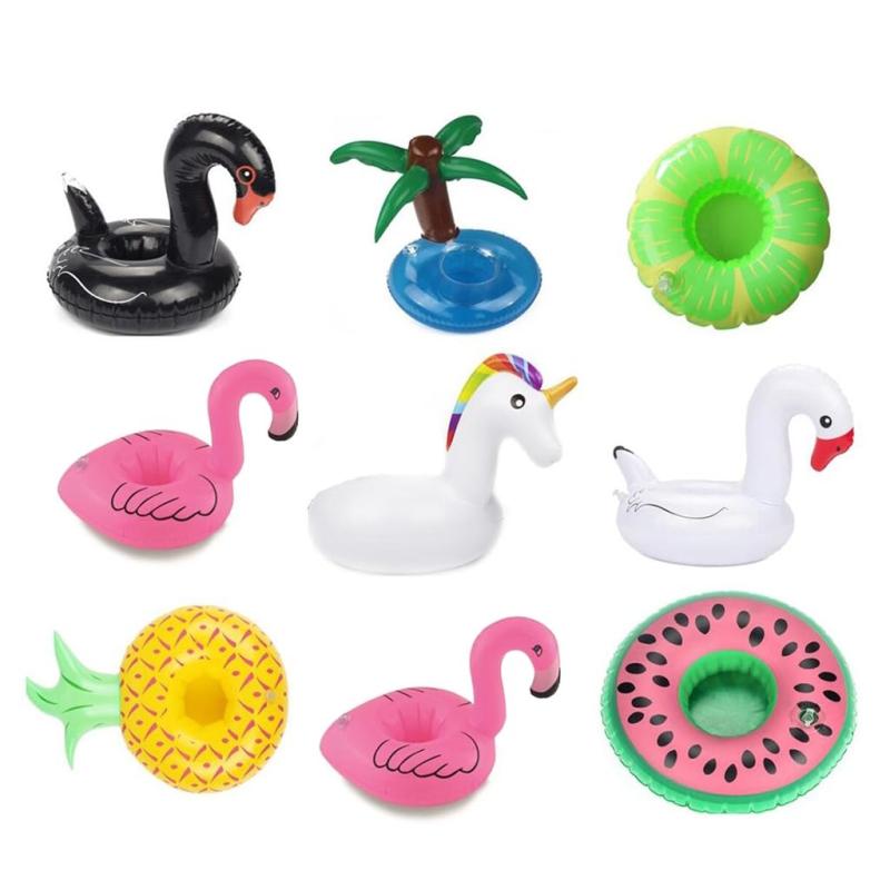 ミニ浮き輪 カップ用 浮き輪 カップホルダー 9個セット 空気入れ 浮遊ドリンク カップコースター 水泳用品 水遊び 水泳 プール パーティー ビーチ 海やプールで楽しさ倍増 小物