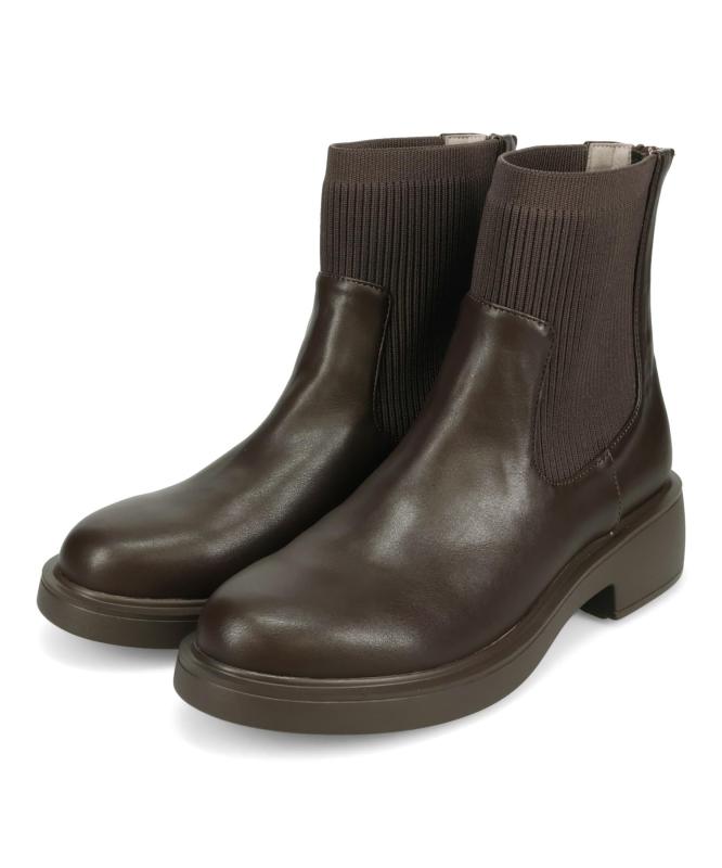 ORiental TRaffic(オリエンタルトラフィック) レディース 厚底 足首ニット 軽量 疲れづらい クッション カジュアル 歩きやすい レディース 52407レディース ショートブーツ