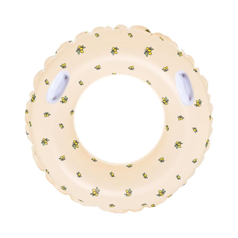 AiMMei 浮き輪 90cm 成人用 持ち手 うきわ 耐久性 安定性 気漏れにくい フロート おしゃれ O型 夏の日 猛暑対策 お盆 プール 海水浴 誕生日 中学生 プレゼント (90#取っ手付き, オリーブ)