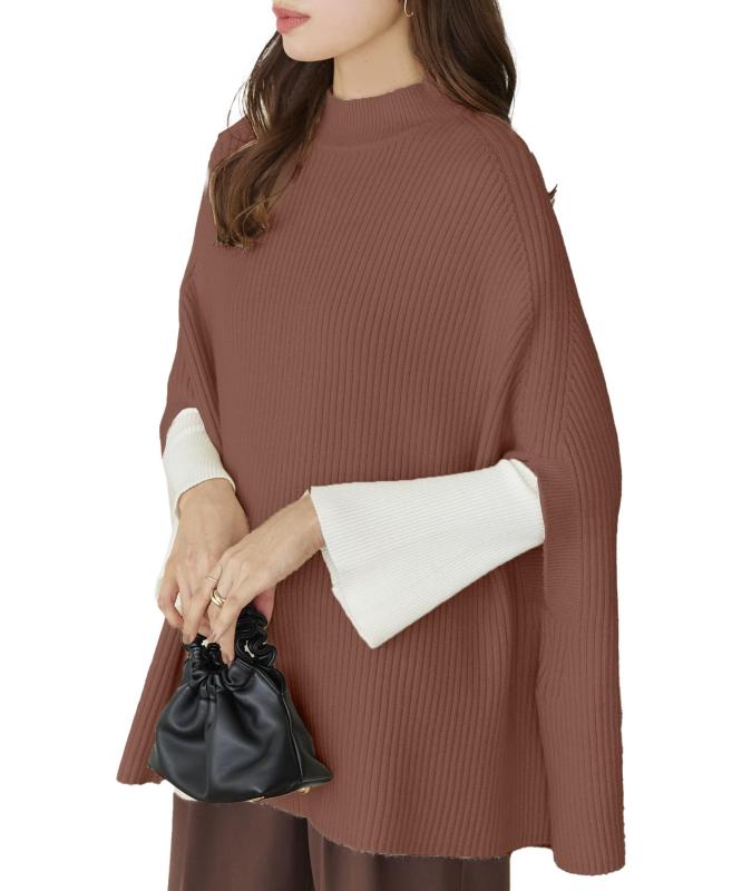 [神戸レタス] ニット ポンチョ レディース ベ...の商品画像