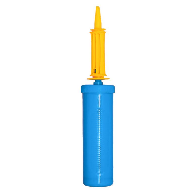 ハンドポンプ 2 倍速 ポータブル 風船/浮き輪/ヨガボール用 (青)