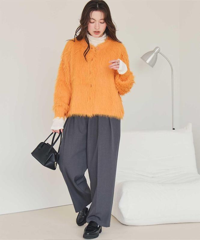[ティティベイト] ロングシャギー ニット カ...の紹介画像3