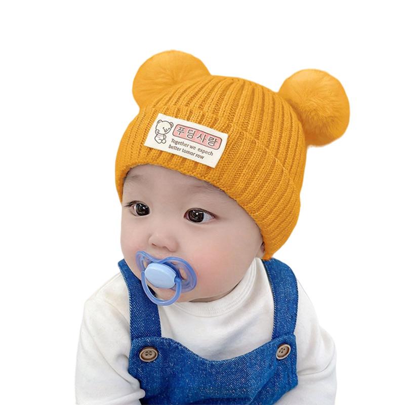 [Tidyworm] ニット帽 赤ちゃん 帽子 かわいい ポンポン付き ベビー 帽子 新生児 暖かい 防寒 キッズ 子供 帽子 キャップ 女の子 男の子