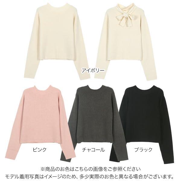 [神戸レタス] ボウタイ リボン ニット セーター 2way レディース トップス オフィ...