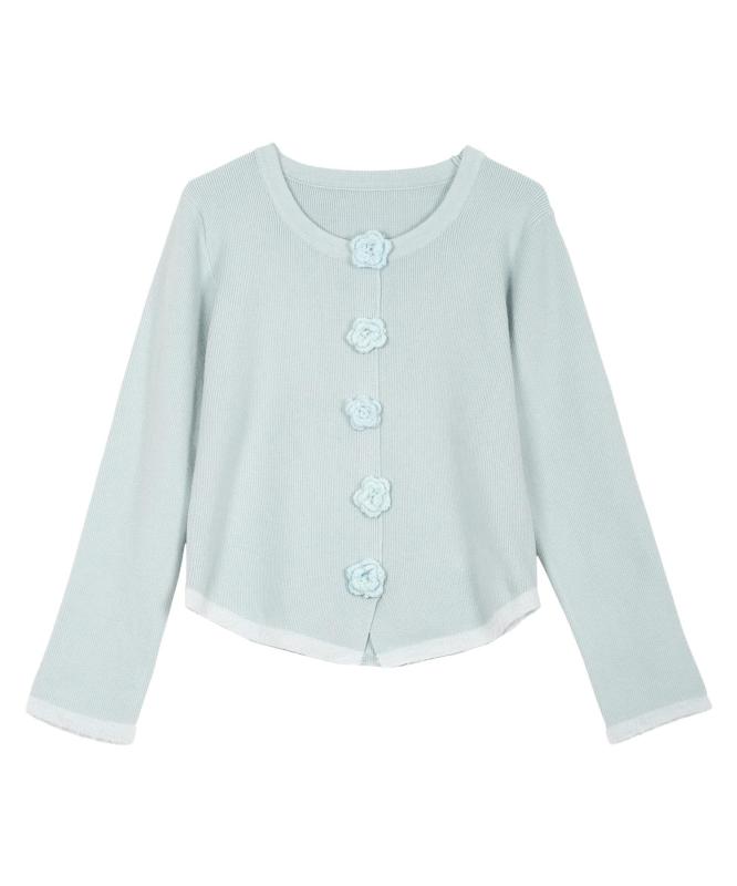 [神戸レタス] カメリアモチーフ ニット セーター レディース 秋服 冬服 秋 冬 長袖...