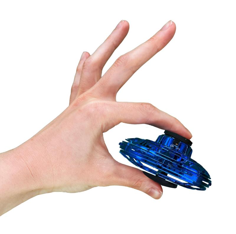 TKSK フライングスピニングUFO(青) ブーメラン ハンドスピナー 独楽 充電池使用 6歳から TK-161