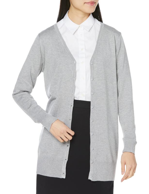 Catch(キャッチ) レディース KC522281ロングカーディガン ニット Vネック 前開き アウター オフィス 事務 仕事 無地 春 夏 秋 冬 冷房対策 看護 介護
