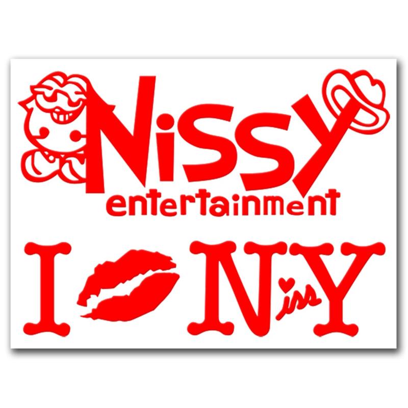 カッティングステッカーL 『Nissy Entertainment』 赤 106