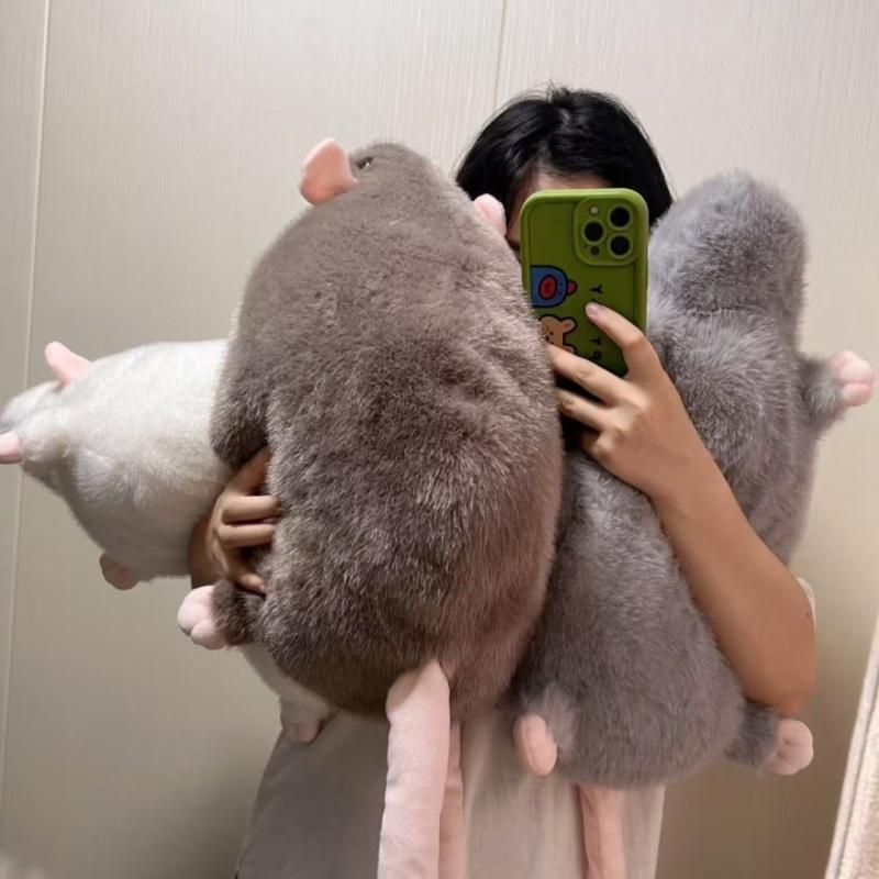ぬいぐるみ 抱き枕 リアル ネズミ ラット クッション 玩具 おもちゃ 人形 ソファク...