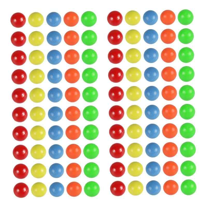 ibasenice 100個 カラフルなプラスチックボール 赤 固体 学ぶ のおもちゃ