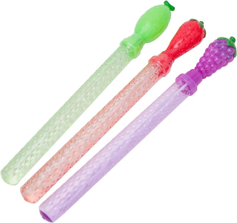 オンダ(Onda) 玩具 しゃぼん玉 フルーツバブルスティック 3個セット フルーツ 香り付き シャボン玉 子供用 キッズ 外遊び 3P 【種類指定不可】