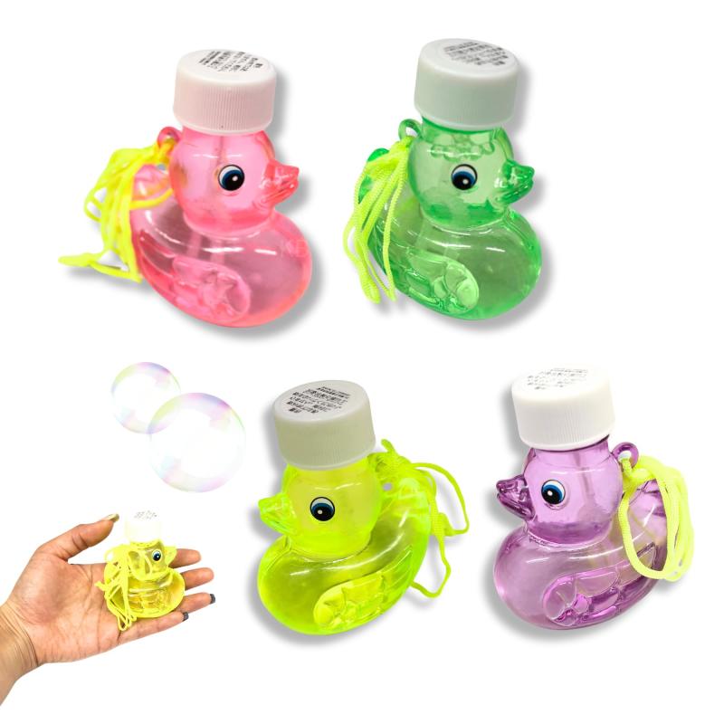 【 嬉しい 縁日 用品 】アヒルシャボン玉 24個 セット 4色 景品〔 お祭り/イベント/子供会/露店/縁日 〕可愛い おもちゃ 玩具【K-Bright感謝のカード】