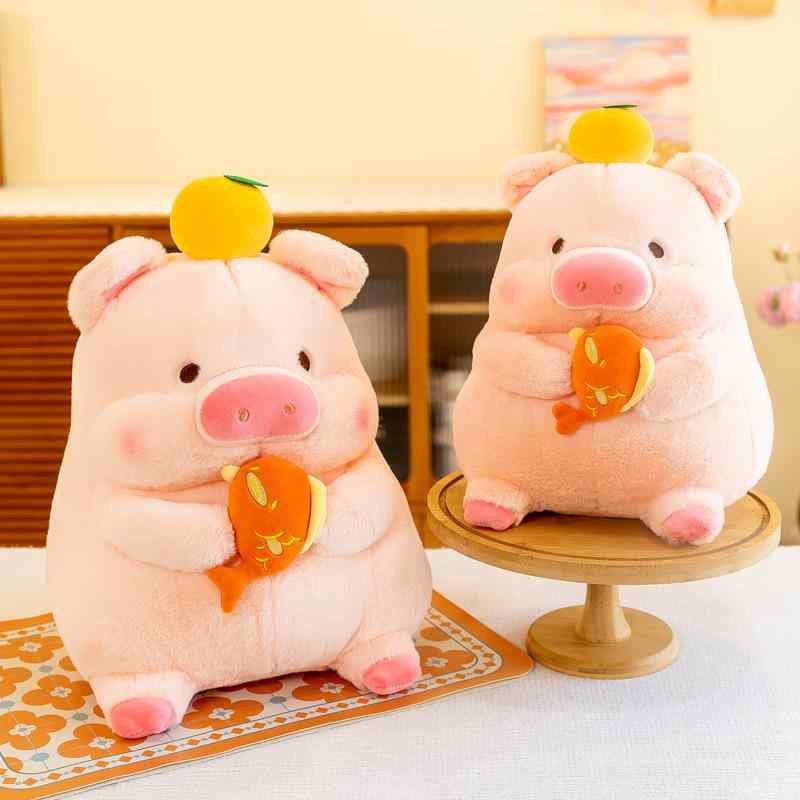 ぬいぐるみ 豚 コイ 柿 かわいい 抱き枕 クッション 玩具 おもちゃ 人形 フィギュア マスコット 置物 動物 アニマル 柔らかい 短毛絨 ふわふわ プレゼント ギフト 誕生日 祝い 贈り物 キッズ 子供 女の子 男の子 ジュニア