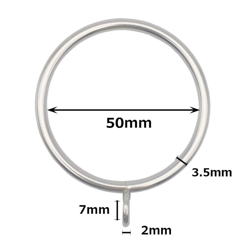 カーテンリング スライドリング 内径50mm シルバー 直径45mmまでのポールに適用 お...
