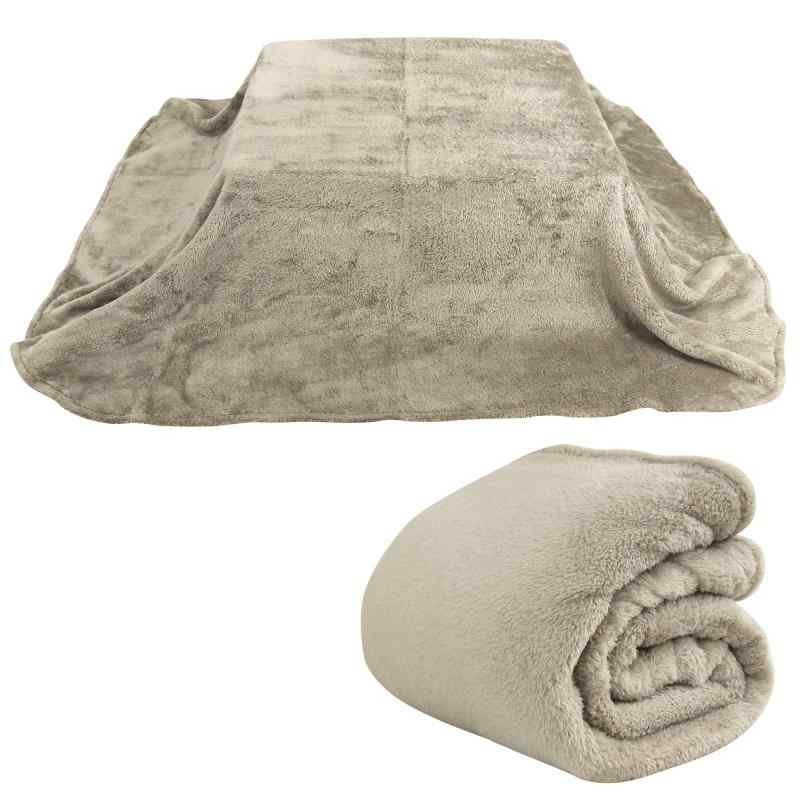 リヴェール こたつ毛布 こたつ中掛け毛布 正方形 あったか マイクロフリース ファーリーフリース 暖か..