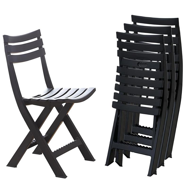 YASICA ガーデンチェア 4脚セット 折りたたみ椅子 プラスチック アウトドアチェア 背もたれあり 持ち運び お庭・ベランダ・バルコニー用いす 携帯椅子 シンプル 軽量 キャンプ お釣り バーベ【座り心地よい】背もたれと座面は人間工学に基づいており、緩やかにカーブした座面と背面がお尻と背中を包み込み、座り心地抜群です。長時間座っても疲れにくく長くお使いいただいてもヘタリにくいです。【こだわりのデザイン】折りたたみ椅子座面後部には取っ手があります。使用しないときは直接折りたたみ、スペースを取らず、簡単で移動し、収納ができます。座面下には足を置くのに便利な横棒があり、長時間座ってもよりラックスできます。【優れた素材】優れたPP素材で作られ、防水性と汚れに強いで、水をこぼしても、布で拭くだけで綺麗になります、耐腐食性もあり、色褪せしにくいで、雨の日でも気にせずに外に置いておけます。【幅広い用途】シンプルなデザインで、室内外問わず置くだけでおしゃれ空間に。玄関ポーチやベランダ等スペースはもちろん、セットで揃えれでお庭でのガーデンパーティ、公園でのピクニック、キャンプ、お釣りとバーベキューなどご使用いただけます。【製品仕様】素材：PP製。サイズ：42*40*78cm。折りたたみサイズ：40*88.5cm。座面高さ：42cm。耐荷重：136kg。