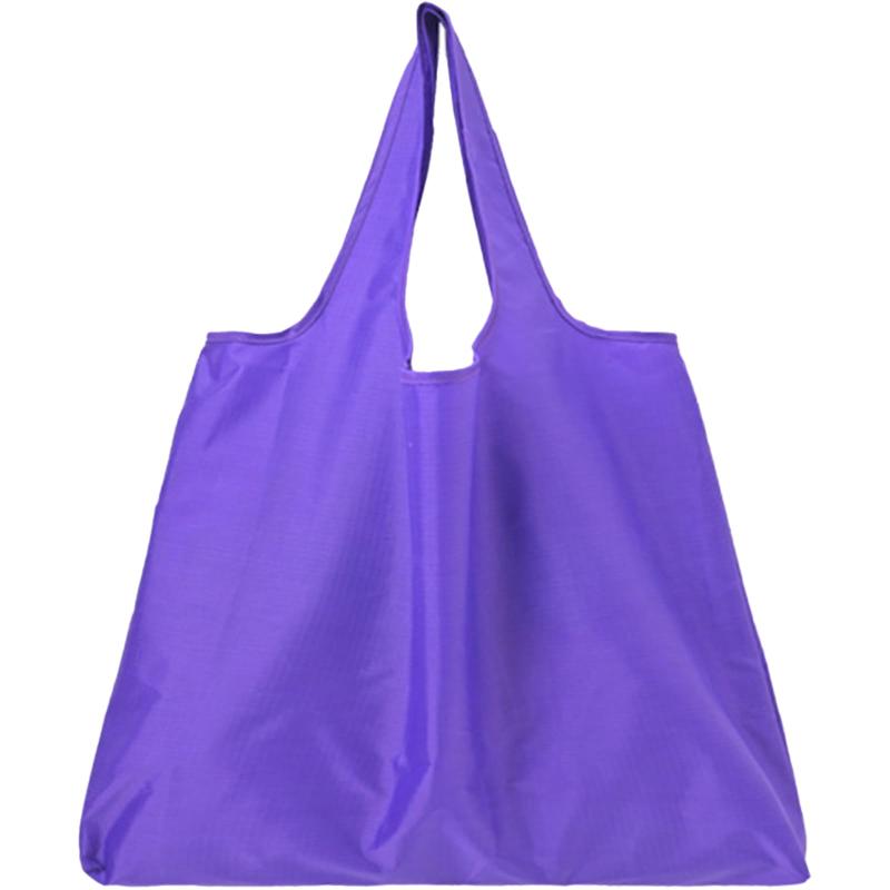 [LeTradeJP] エコバッグ 買い物バッグ 折りたたみショッピングバッグ 耐荷重25kg 53cm×38cm×26cm（カラー：紫）