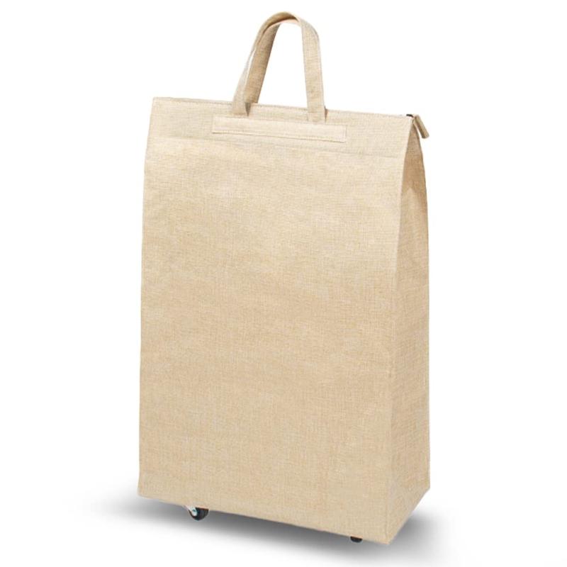 TABITORA(タビトラ) ショッピングバッグ ショッピングカート 折り畳み 収納バッグ 買い物 防水 撥水加工 キャスター付き 大容量 おしゃれ ピクニック カーキ