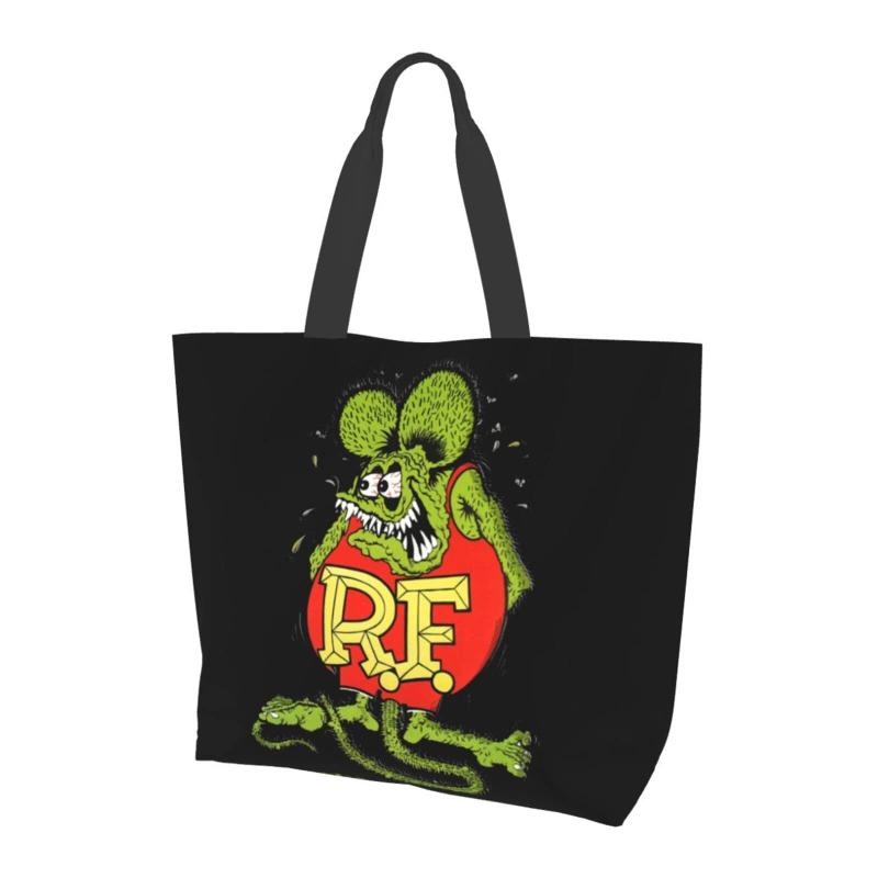 ラットフィンク エコバッグ ボディーバッグ マザーズバッグショッピングバッグ 大容量 する レディース トートバッグ 手提げバッグ コンビニバッグ 買い物袋 軽量 耐久性ワンショルダーコ