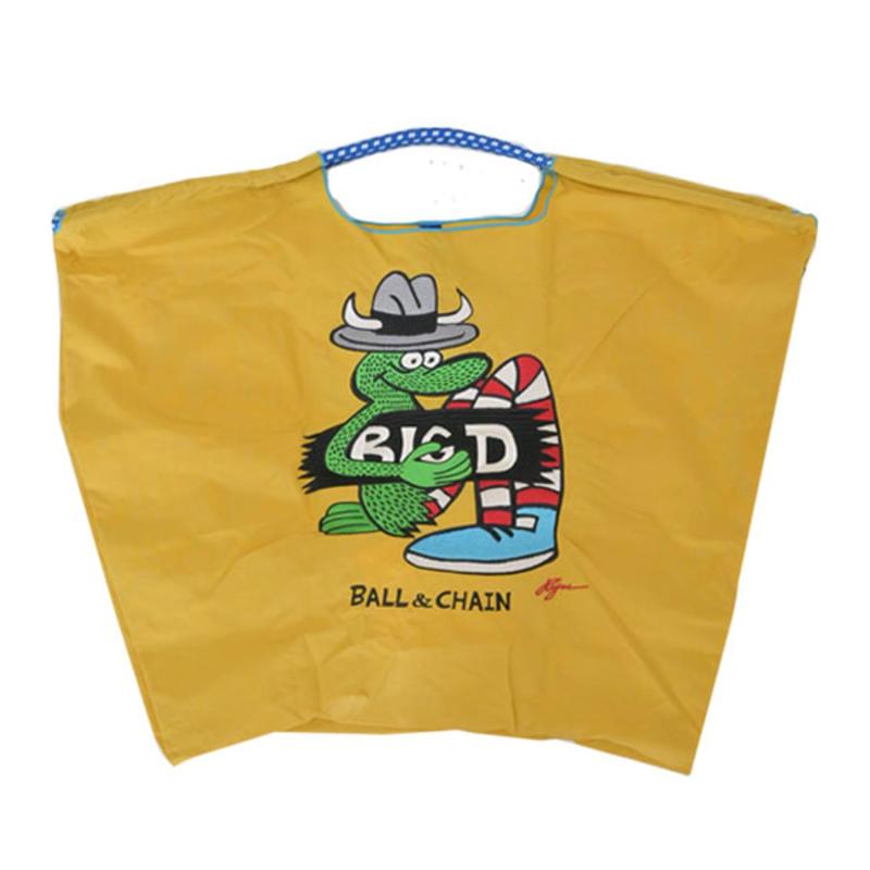 [Ball & Chain] ボールアンドチェーン 正規品 Lサイズ BIG D マスタード ショッピングバッグ エコバッグ ショルダーバッグ (314104 L, MUSTURD)