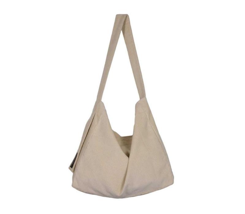 [JIANGWEI] トートバッグ レディース a4 大容量 折りたたみ 無地 コーデュロイ ハンドバッグ エコバッグ 手提げ 肩掛け おしゃれ トート ショッピングワークバッグ 散歩 お出かけ 人気 多機能