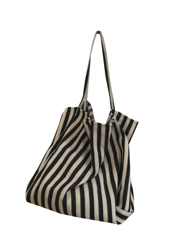 [YuYo] トートバッグ キャンバス 大容量 レディース メンズ エコバッグ 大 可愛い ショルダー 帆布バッグ ランチバッグ スクエアバッグ サブバッグ 通学 通園 肩掛け 帆布包 ブラック シンプ