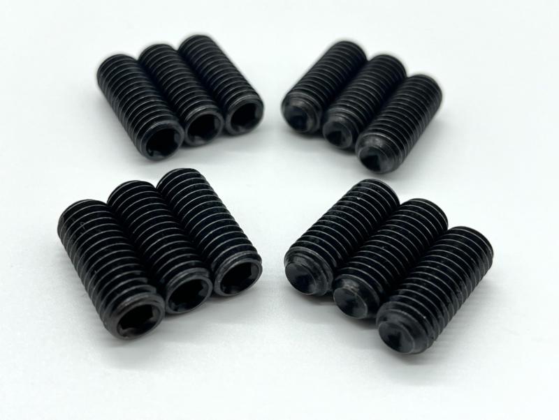 アドパック ミリ規格 ギター サドル用 弦高調整 止めネジ（イモネジ） スチール製 【純国産品】 12本入り