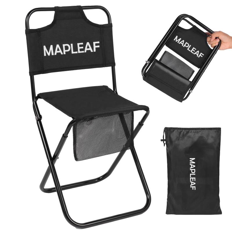 Mapleaf アウトドアチェア 折りたたみ椅子 背もたれ コンパクト 超軽量 耐荷重75kg...