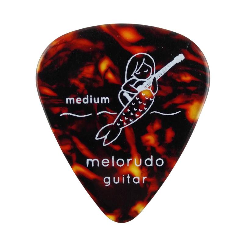 【melorudo（メロルド）】 デザインギターピック guitar pick ティアドロップ型 エレキギター/アコースティックギター/クラシックギター/ベース等の練習に最適な大量セット（ミディアム medium）