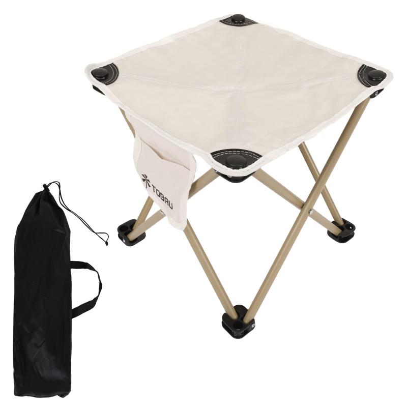 [TOBAU] アウトドアチェア コンパクト 軽量 ポケット付き 折りたたみ椅子 折り畳み椅子 キャンプチェア ミニサイズ