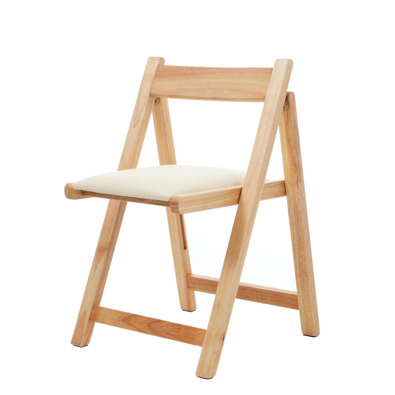 OSJ ダイニングチェア 折りたたみ コンパクト 収納 ファブリック 座面 木製 完成品 北欧 耐荷重 100kg 1脚