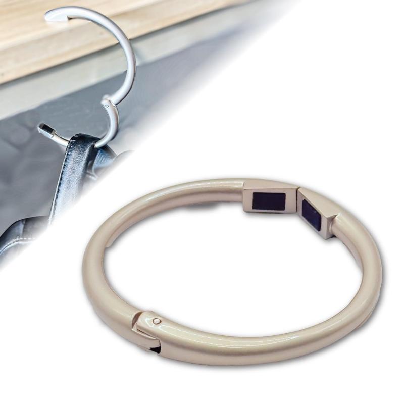 バッグハンガー 折りたたみ式フック ポータブルハンドバッグホルダー 耐荷重10kg テーブルフック 携帯用 コンパクト おしゃれ シルバー 亜鉛合金製 プレゼント ギフト 贈り物 トラベル 新幹
